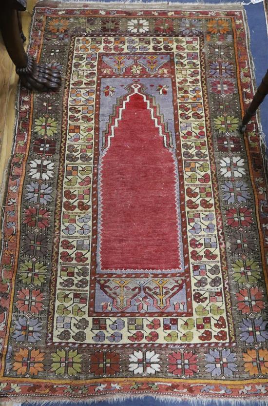 A Caucasian lilac prayer rug 180 x 115cm
